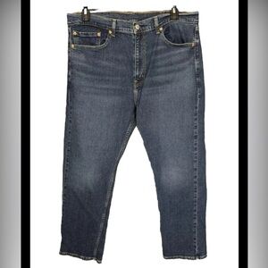 Levis 505 Jeans Mens 38x30 Blue Regular Straight Leg Denim Cotton